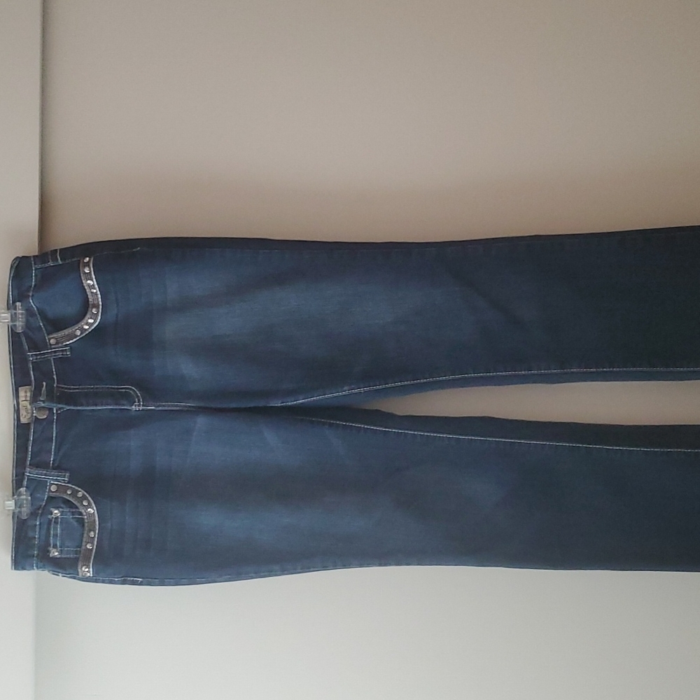 Rhinestone Cross Jeans